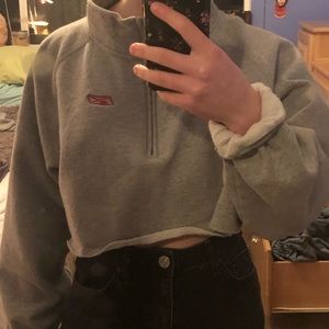 Gray Cropped Reebok Swetshirt